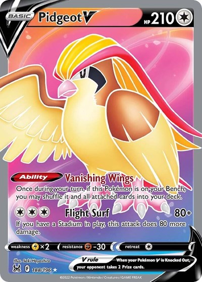 Pidgeot V (Full Art) - 188/196 - SWSH11: Lost Origin