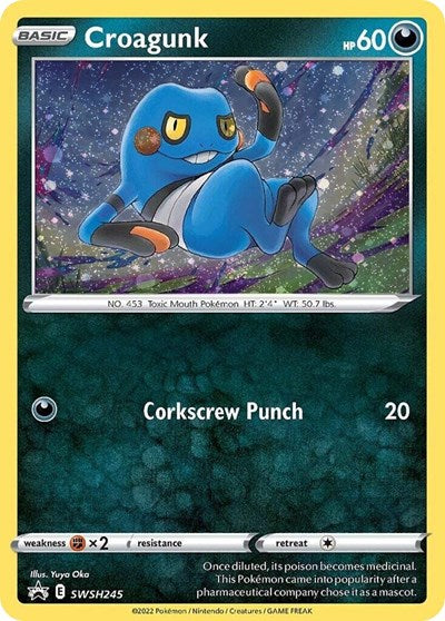 Croagunk (Cosmos Holo) - SWSH245 - SWSH: Sword & Shield Promo Cards