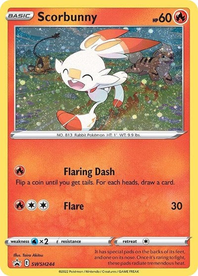 Scorbunny (Cosmos Holo) - SWSH244 - SWSH: Sword & Shield Promo Cards