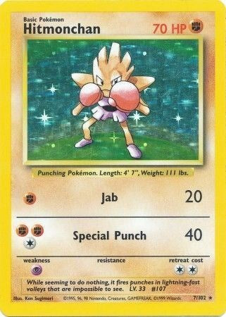 Hitmonchan - 007/102 - Base Set
