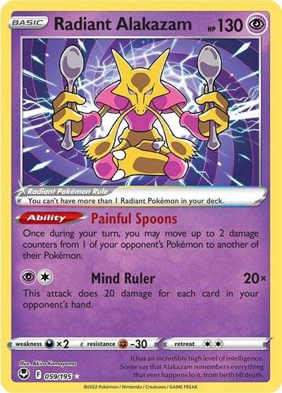 Radiant Alakazam - 059/195 - SWSH12: Silver Tempest