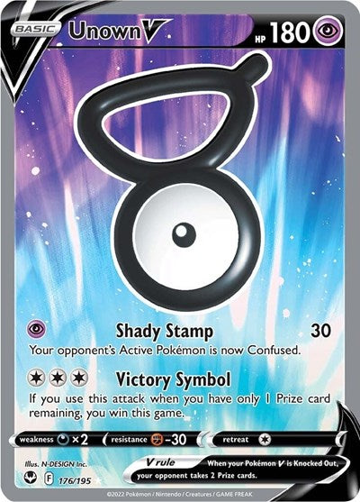 Unown V (Full Art) - 176/195 - SWSH12: Silver Tempest