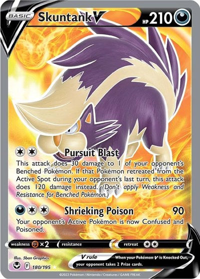 Skuntank V (Full Art) - 180/195 - SWSH12: Silver Tempest