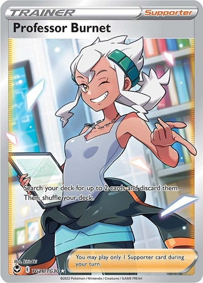 Professor Burnet - TG26/TG30 - SWSH12: Silver Tempest Trainer Gallery