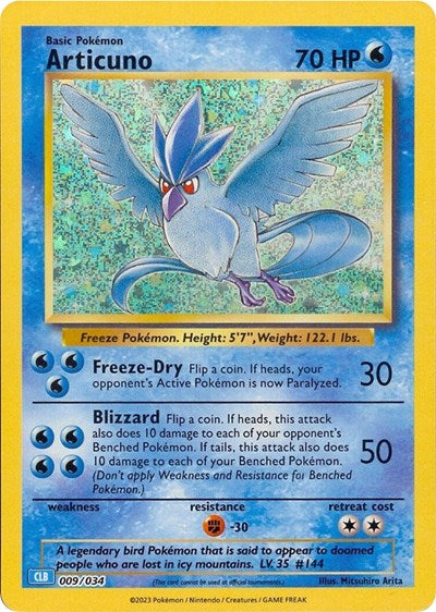 Articuno - 009/034 - Trading Card Game Classic