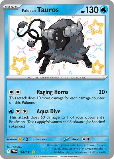 Paldean Tauros - 120/091 - SV: Paldean Fates