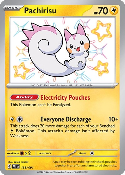 Pachirisu - 138/091 - SV: Paldean Fates