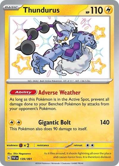 Thundurus - 139/091 - SV: Paldean Fates