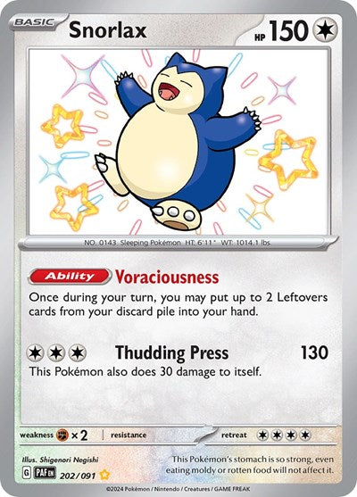 Snorlax - 202/091 - SV: Paldean Fates