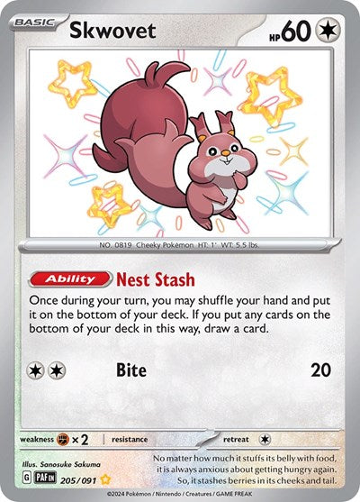 Skwovet - 205/091 - SV: Paldean Fates