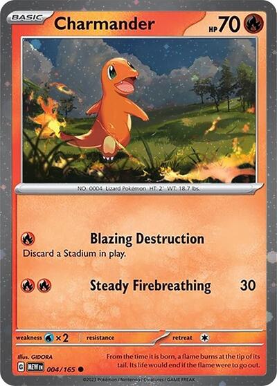 Charmander (Cosmos Holo) - 004/165 - Miscellaneous Cards & Products