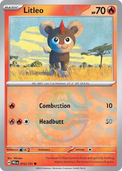 Litleo (Master Ball Pattern) - 015/131 - SV: Prismatic Evolutions