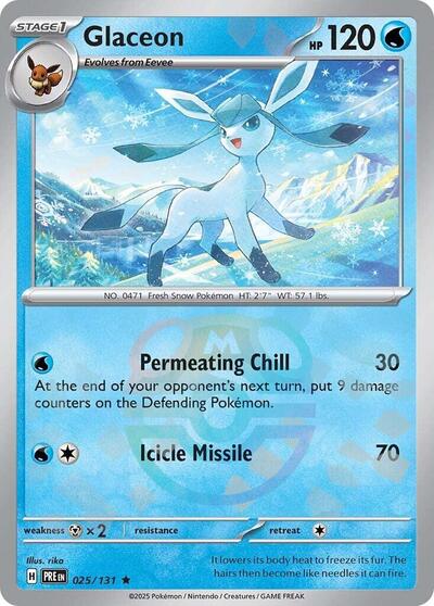 Glaceon (Master Ball Pattern) - 025/131 - SV: Prismatic Evolutions