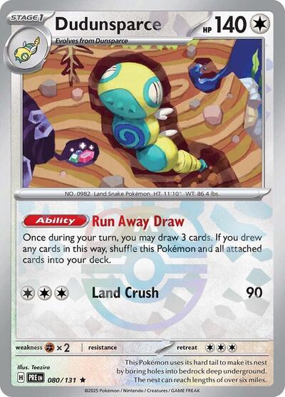 Dudunsparce (Master Ball Pattern) - 080/131 - SV: Prismatic Evolutions