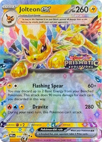 Jolteon ex (Prismatic Evolutions Stamp) - 030/131 - Miscellaneous Cards & Products