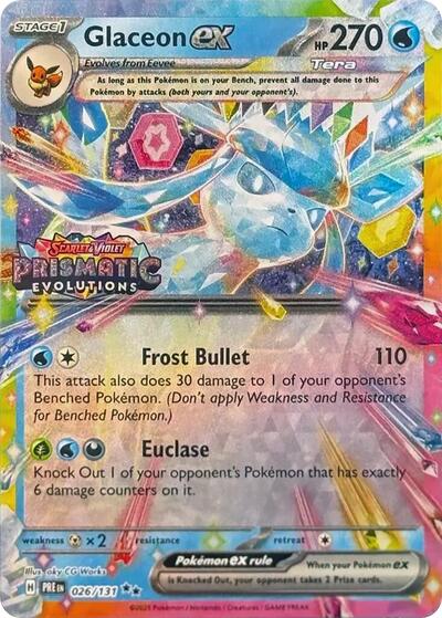 Glaceon ex (Prismatic Evolutions Stamp) - 026/131 - Miscellaneous Cards & Products