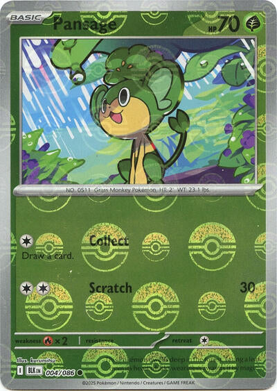 Pansage (Poke Ball Pattern) - 004/086 - SV: Black Bolt