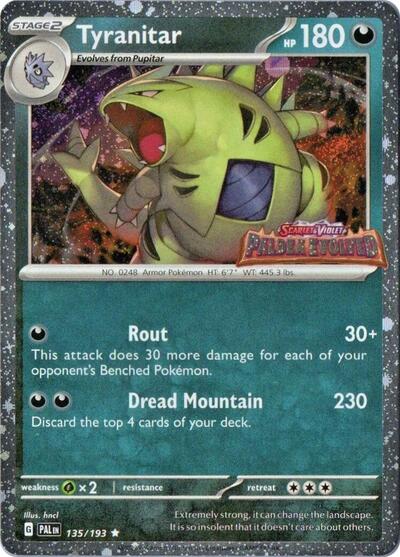 Tyranitar (Paldea Evolved Stamp) - 135/193 - Miscellaneous Cards & Products