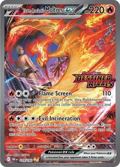 Team Rocket's Moltres ex (Destined Rivals Stamp) - 229/182 - Miscellaneous Cards & Products
