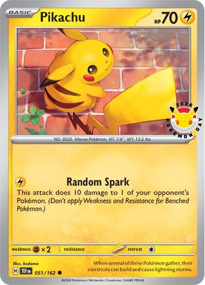Pikachu - 051/162 - Miscellaneous Cards & Products