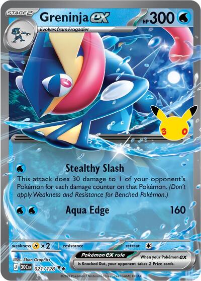 Greninja ex - 021/128 - ME: 30th Celebration