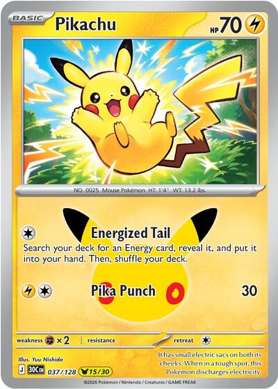 Pikachu - 037/128 - ME: 30th Celebration