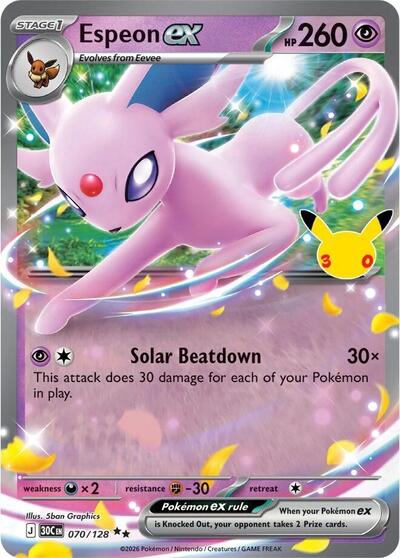 Espeon ex - 070/128 - ME: 30th Celebration