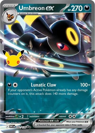 Umbreon ex - 092/128 - ME: 30th Celebration