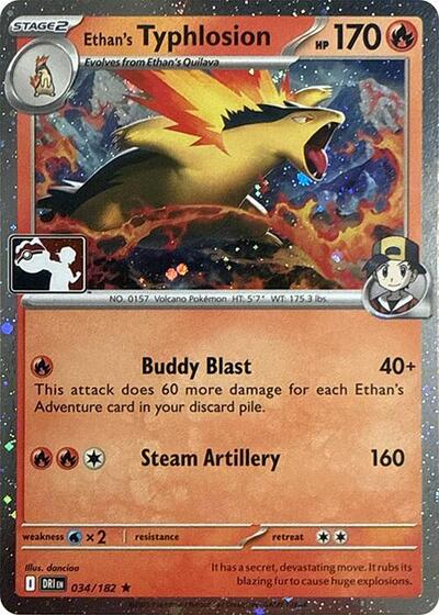 Ethan's Typhlosion (Cosmos Holo) - 034/182 - Prize Pack Series Cards