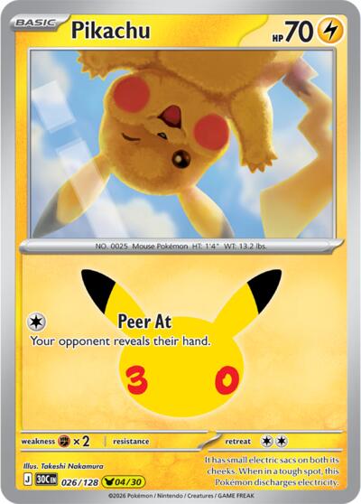 Pikachu - 026/128 - ME: 30th Celebration