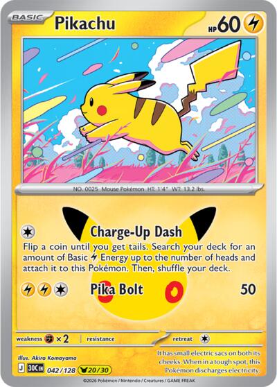 Pikachu - 042/128 - ME: 30th Celebration