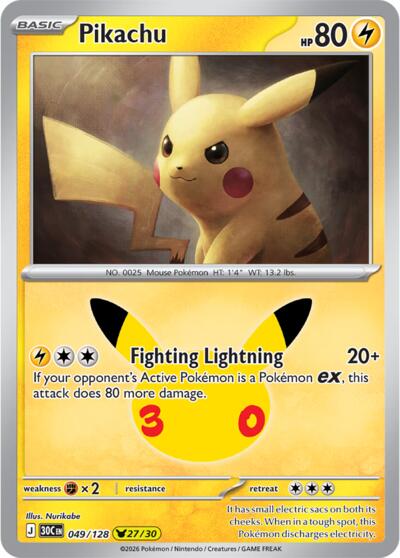 Pikachu - 049/128 - ME: 30th Celebration