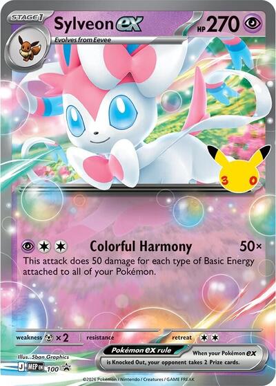 Sylveon ex (30th Celebration) - 100 - ME: Mega Evolution Promo