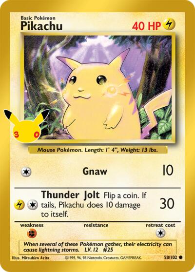 Pikachu - 058/102 - ME: 30th Celebration Classic Collection