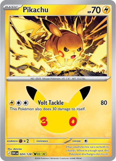 Pikachu - 024/128 - ME: 30th Celebration