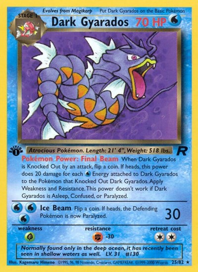 Dark Gyarados - 025/082 - Team Rocket - 1st Edition