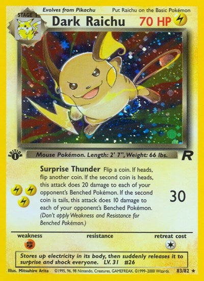 Dark Raichu - 083/082 - Team Rocket