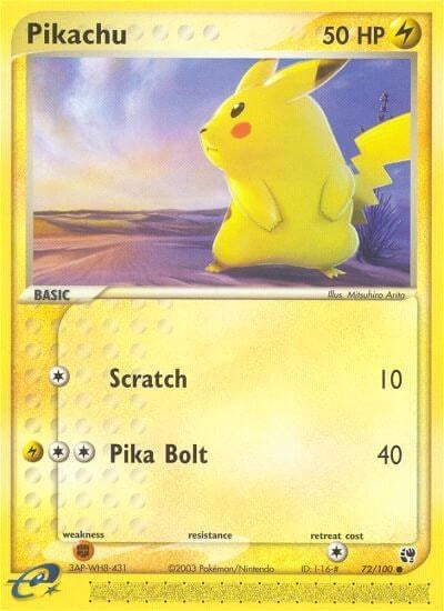 Pikachu - 072/100 - EX Sandstorm