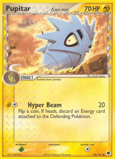 Pupitar (Delta Species) - 059/101 - EX Dragon Frontiers