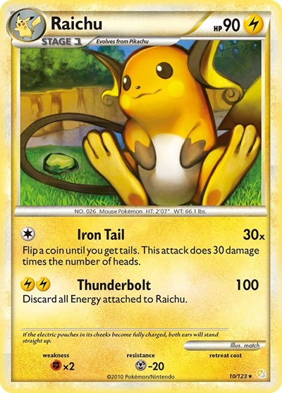 Raichu - 010/123 - HeartGold SoulSilver