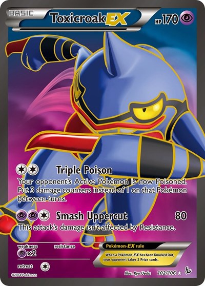 Toxicroak EX (102 Full Art) - 102/106 - XY - Flashfire