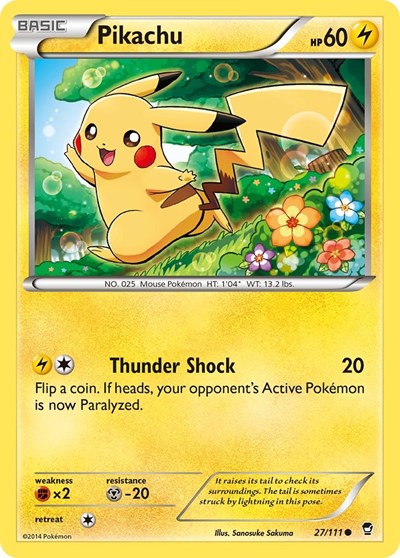 Pikachu - 027/111 - XY - Furious Fists
