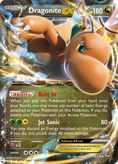 Dragonite EX - 074/111 - XY - Furious Fists