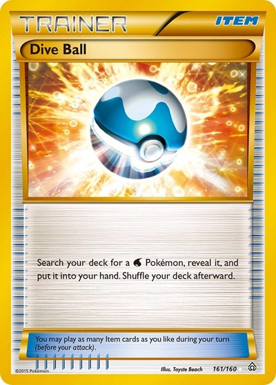 Dive Ball (161 Secret Rare) - 161/160 - XY - Primal Clash