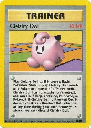 Pokemon trading card Clefairy Doll trainer