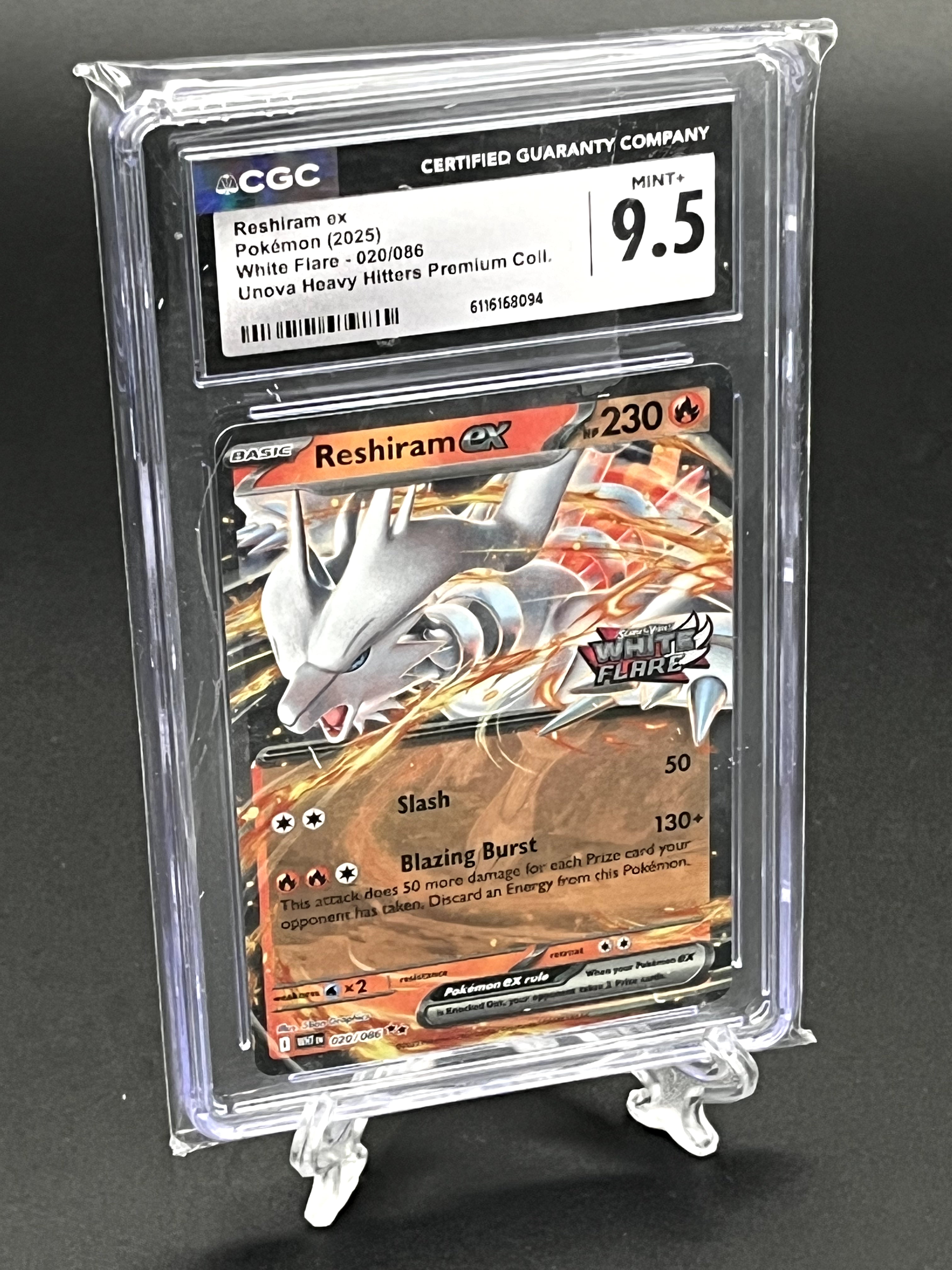 Reshiram ex (White Flare Stamped) CGC 9.5 Photo 1