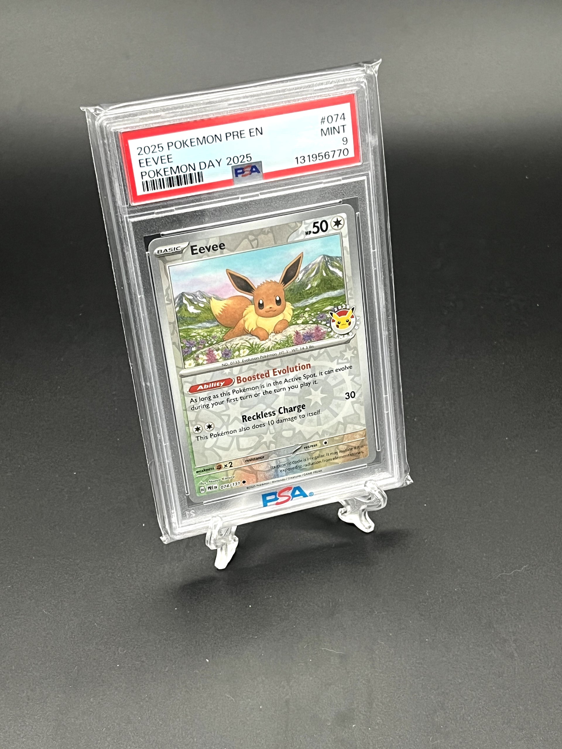 eevee shiny pokemon card (Pokemon Day 2025) (Reverse Cosmos Holo) - 074/131 Choose Condition:Moderately Played Scarlet & Violet Series: Stellar Crown player’s guide The Best Commons and