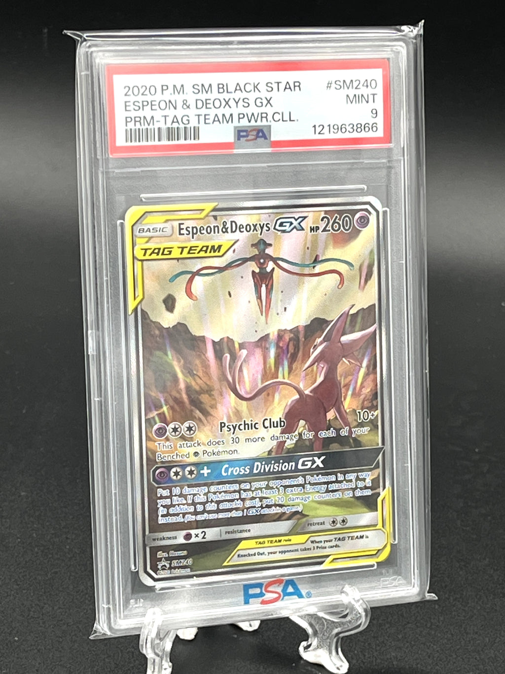 Espeon & Deoxys GX PSA 9 Photo 1