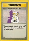 Pokémon trading card featuring Imposter Professor Oak as a trainer.