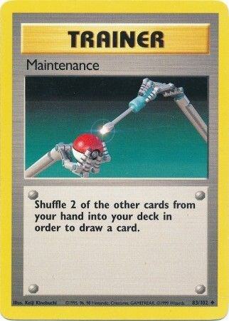 Pokémon trading card with a robot-like figure and text on a yellow border